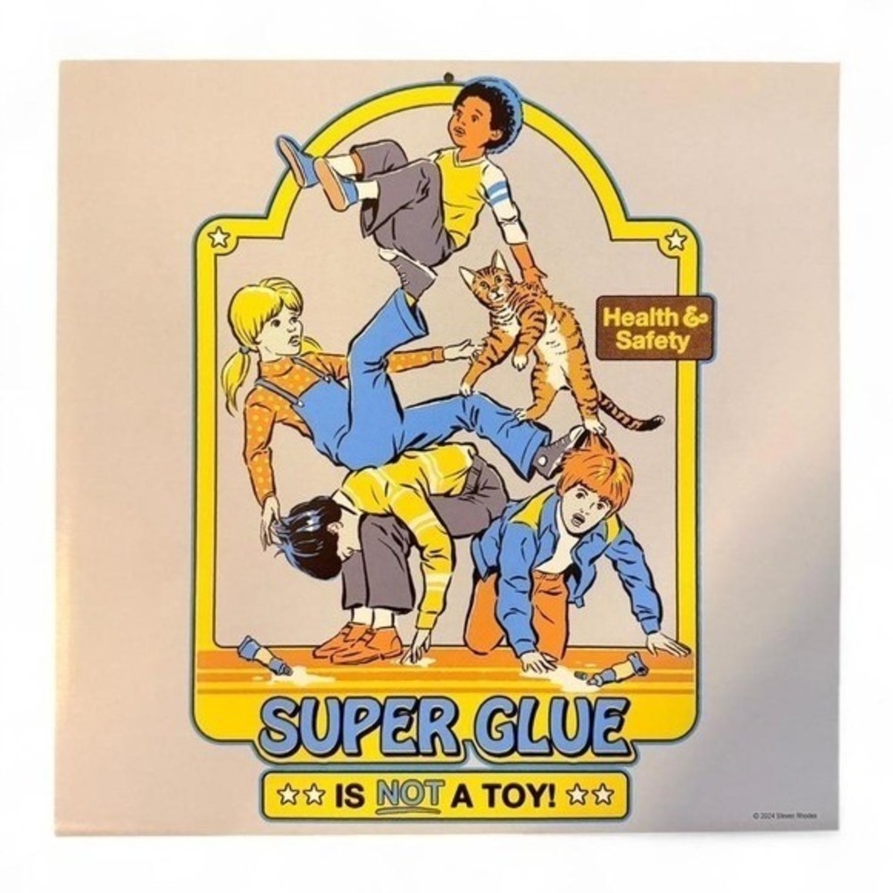 "Super Glue" Graphic Poster Wall Art Nostalgia #60s #70s #80s